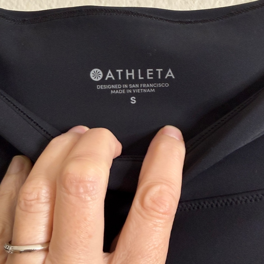 Athleta Stellar crop ankle pant women’s small black moto EUC - Picture 5 of 7